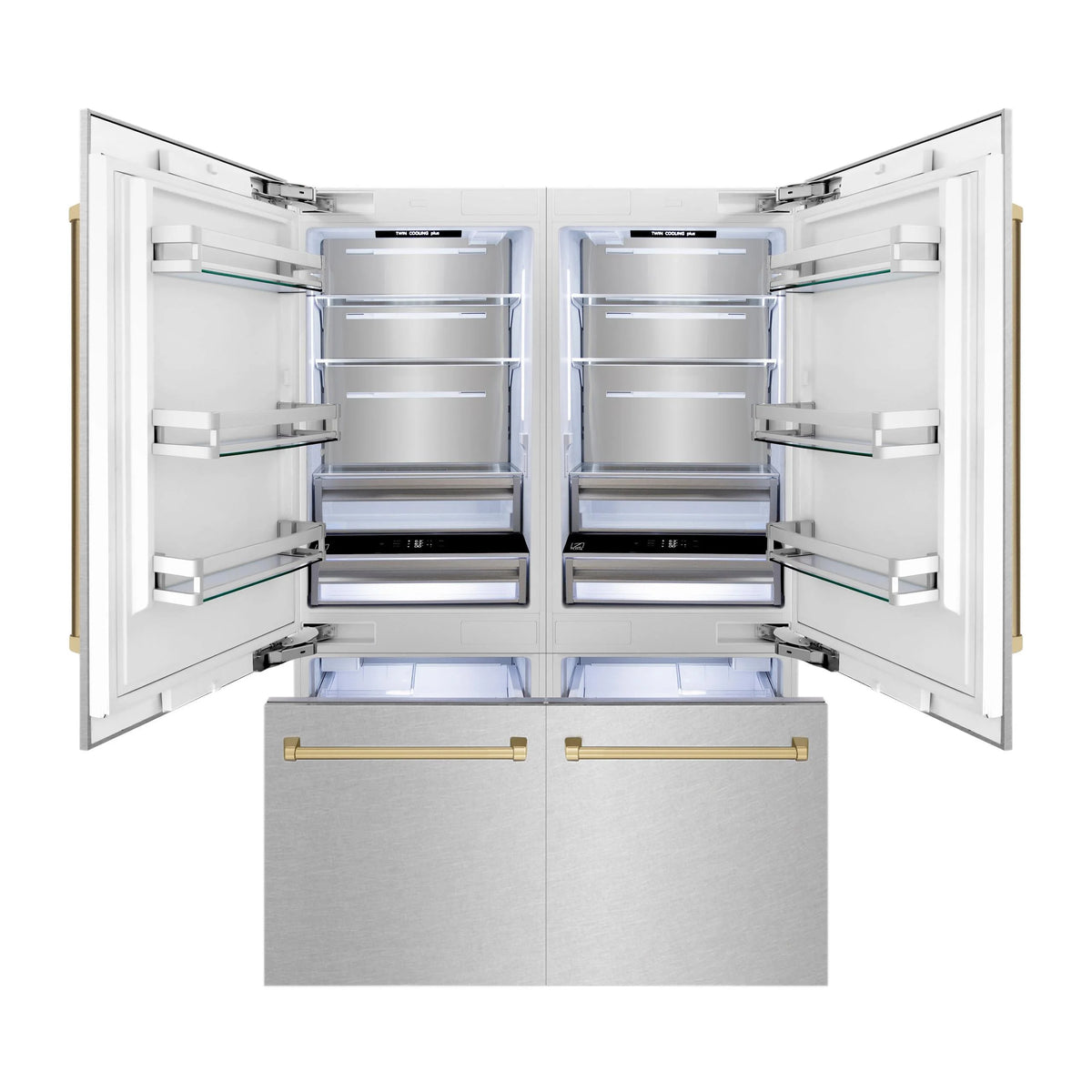 ZLINE KITCHEN AND BATH RBIVZSN60CB french door built in refrigerator
