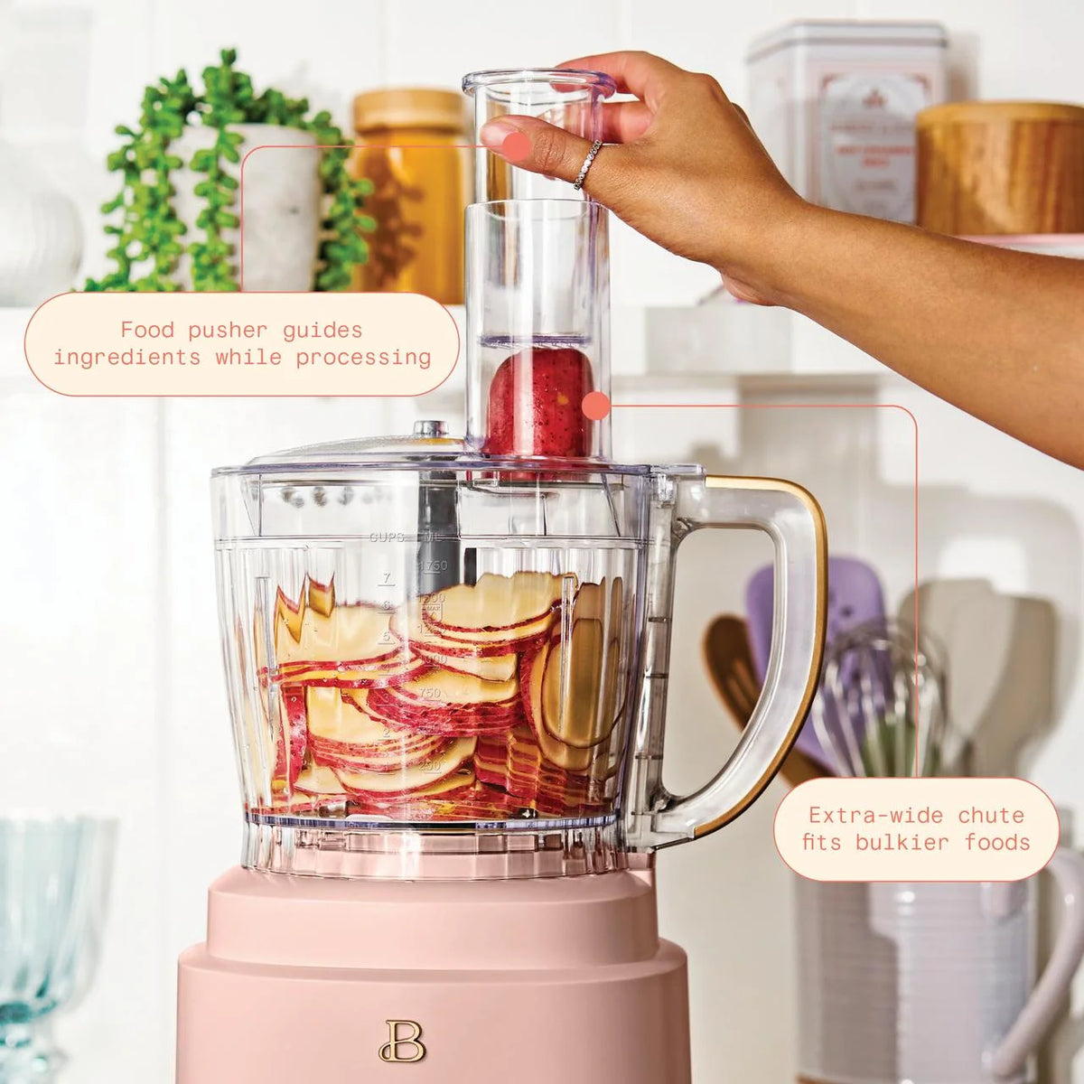Beautiful 10-Cup Food Processor with Accessories, White Icing by Drew Barrymore