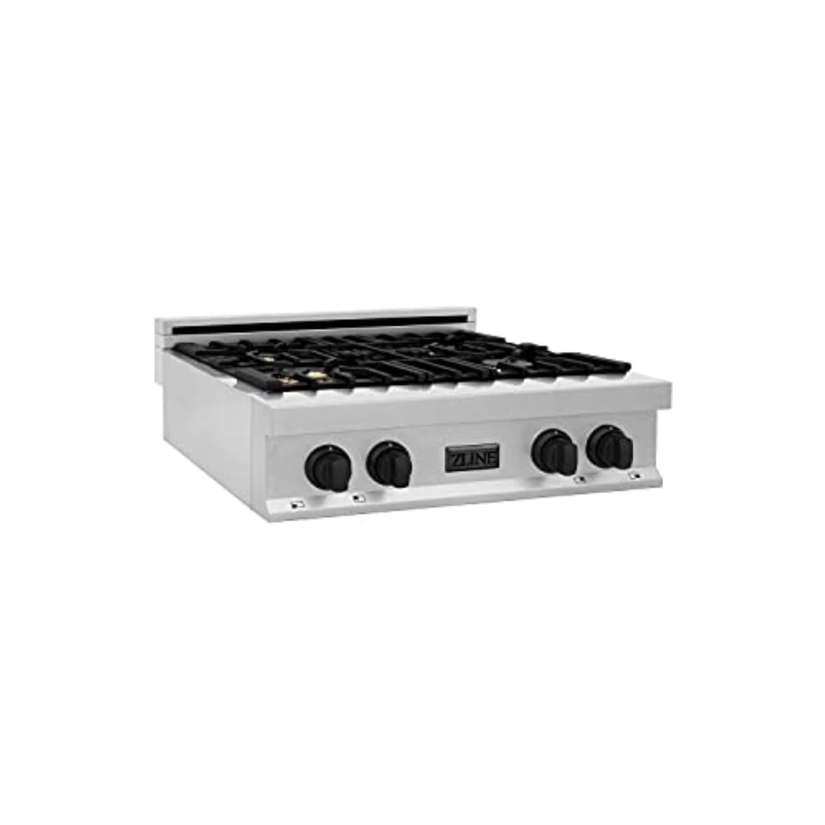 ZLINE 30 in. Autograph Edition Rangetop in DuraSnow Stainless Steel with Matte Black Accents (RTSZ-30-MB)