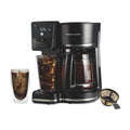 Hamilton Beach 2-Way Programmable Iced/Hot Coffee Maker, Single-Serve and 12 Cup Glass Carafe, 47501J