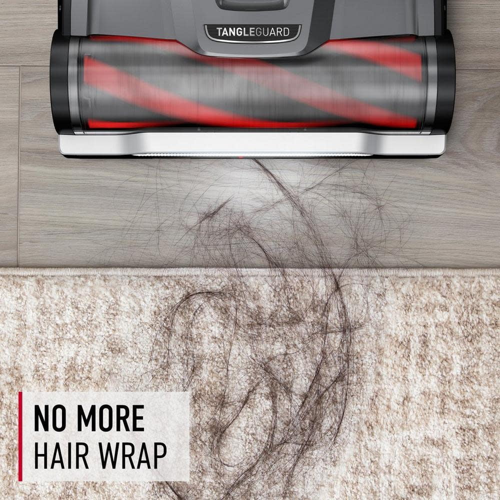 Hoover Bagless Upright Vacuum, WindTunnel Tangle Guard, Powerful, Multi-Surface, with LED, Extension Wand,Turbo, Crevice,& 2-in-1 Upholstery Tool, Lightweight, HEPA Filter, XL Dust Cup, Grey
