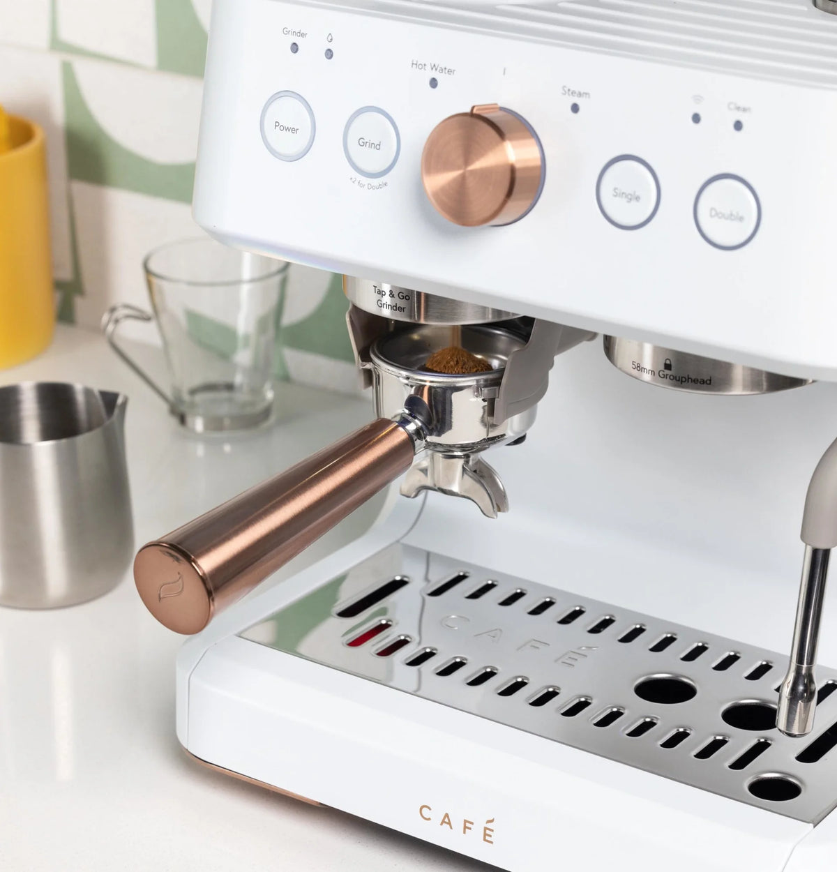 Cafe Automatic Espresso Machine, 15 Bars, Black Espresso Machines