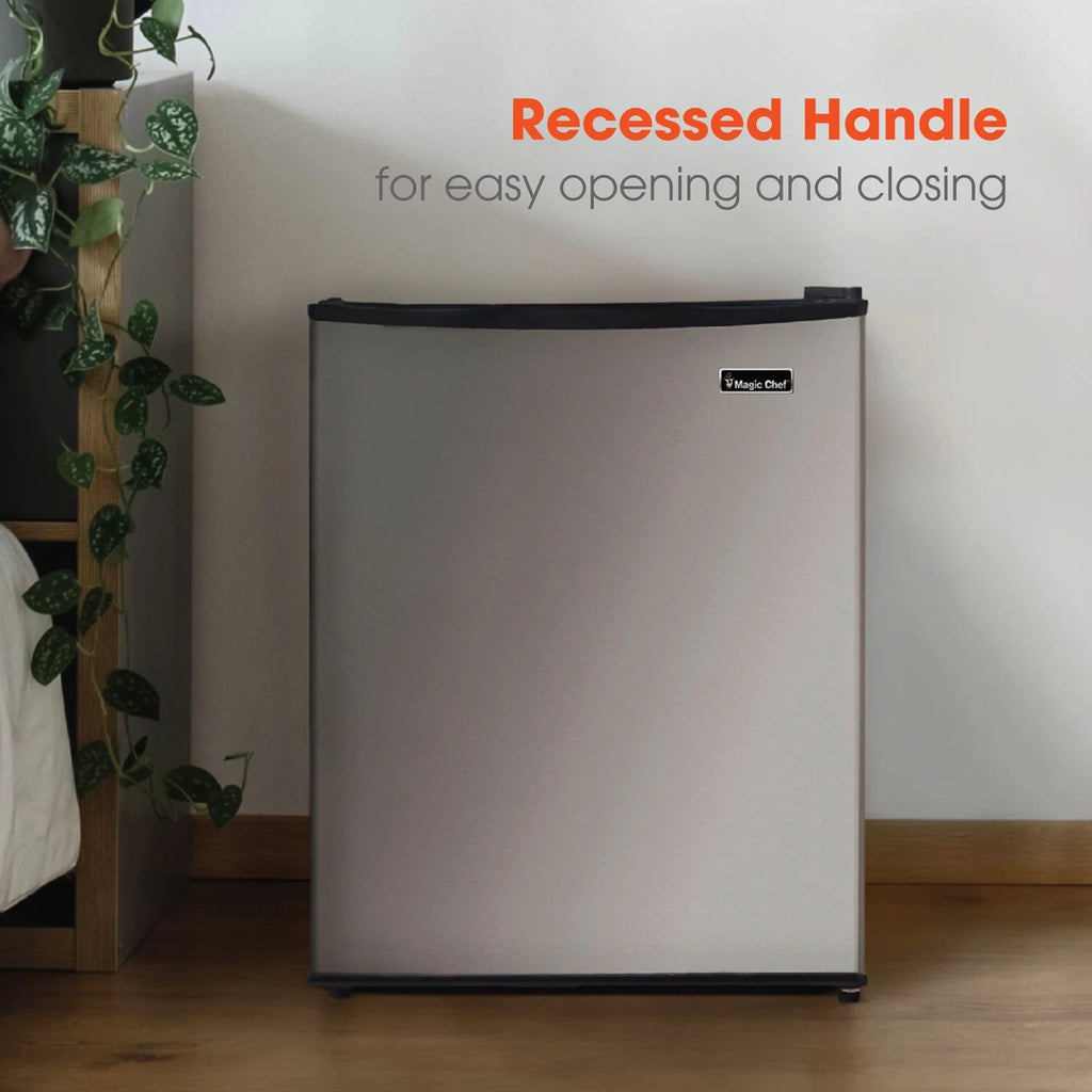 Magic Chef New 17.3 inch Width 1.7 Cu. ft. Compact Refrigerator with Single Door Color in Black