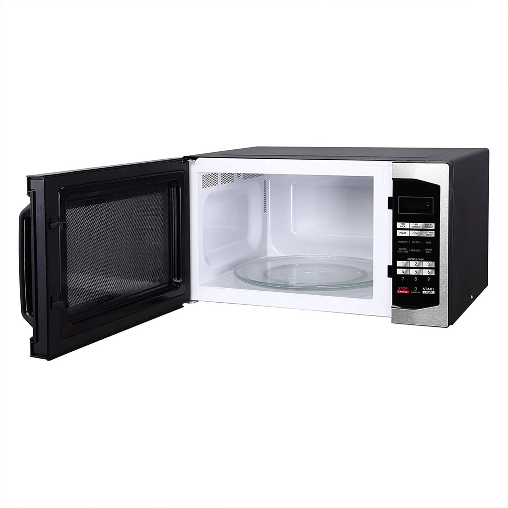 Magic Chef 1.6 Cu. ft. 1100W Countertop Microwave Oven with Push-Button Door in Black, New