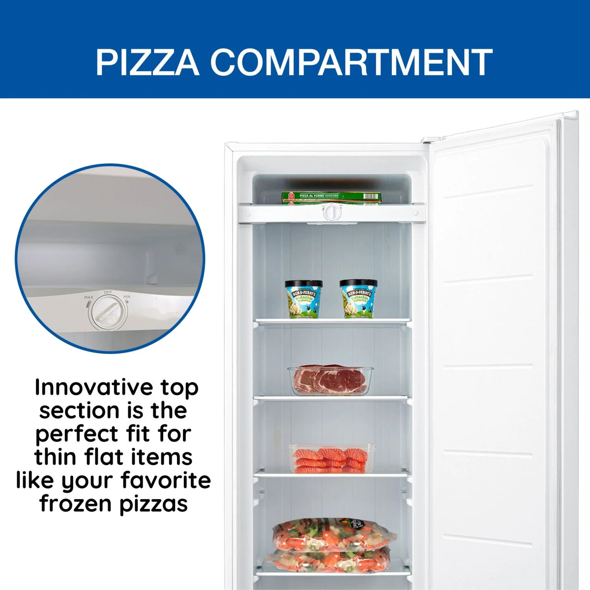 Koolatron? Compact Upright Freezer, White, 200 liter/7.0 Cu ft, Garage Ready