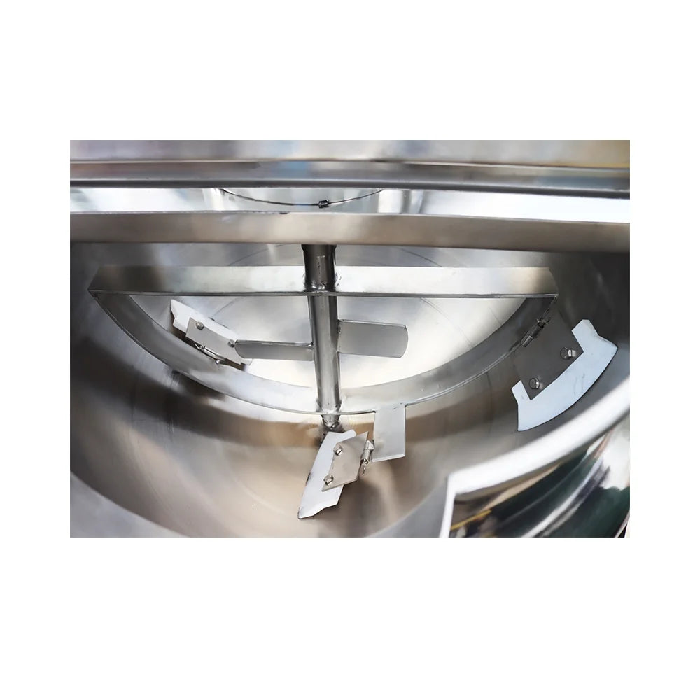 Jacketed Kettle Commercial Electric Cooking Pot Stirring Scraping Edge Three-Phase Tilting Soup Chili Sauce Beverage Jam Porridge 13.2 Gal 220V