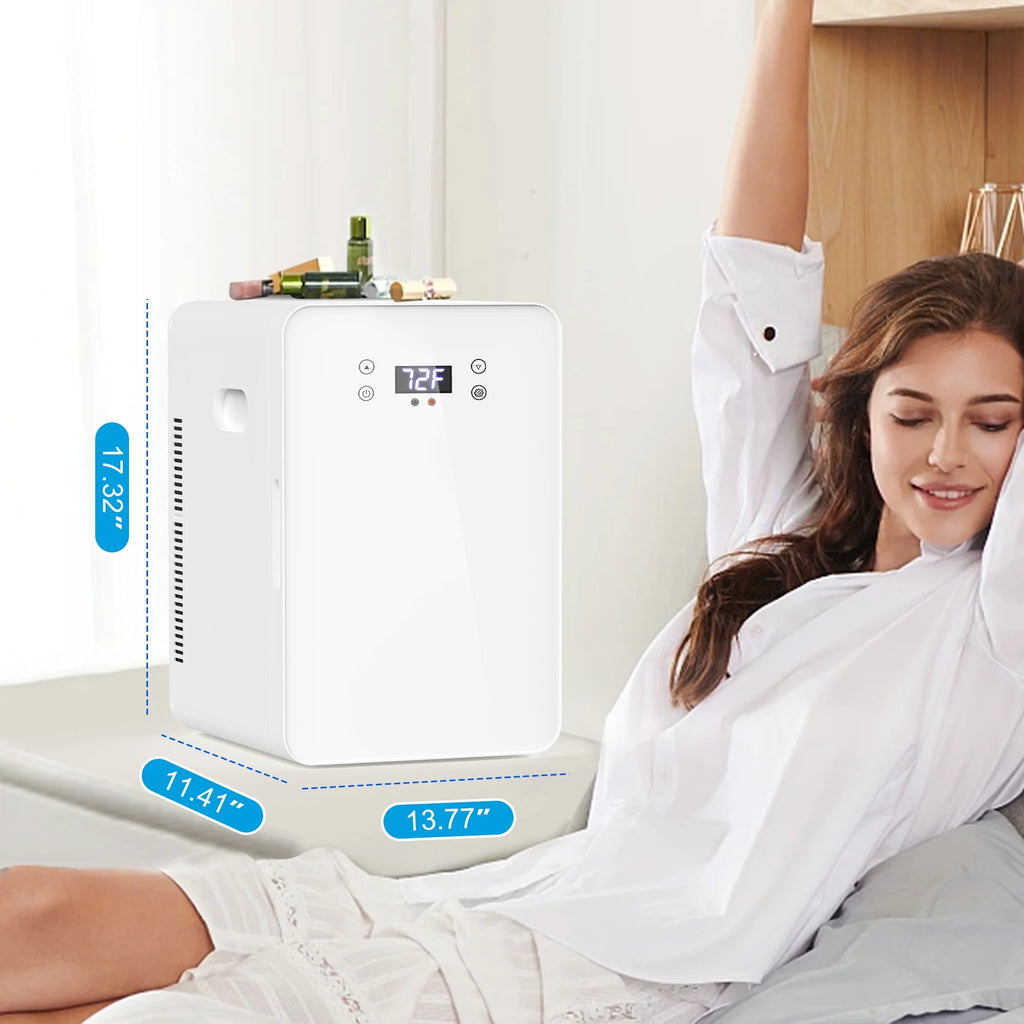 ADVWIN 22L/30Can Mini Fridge with Temperature Control, Compact Refrigerators for Bedroom, Cosmetics