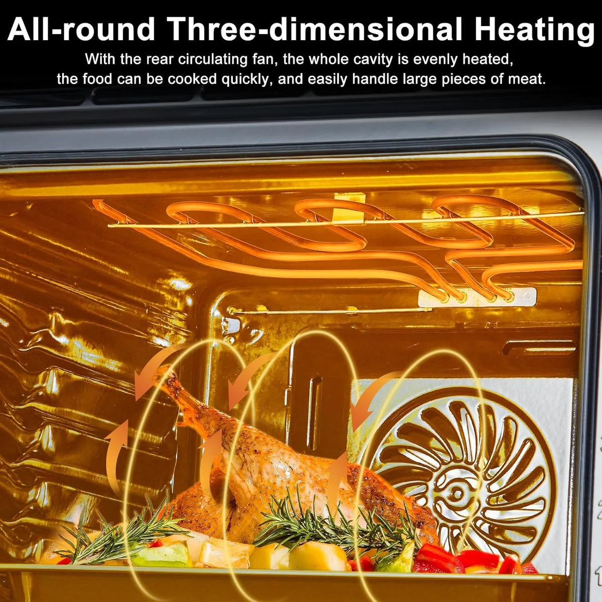 24 Inch Electric Single Wall Oven, 2.5 Cu.ft Built-in Convection System with 8 Cooking Functions in Stainless Steel, Touch Control