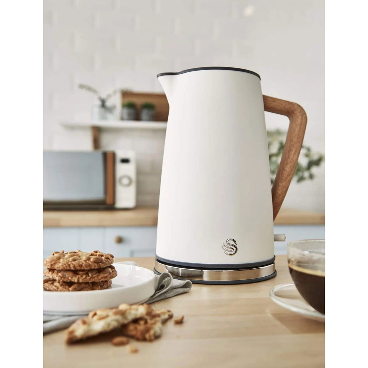 Swan SK14610WHTN Nordic Style Cordless Kettle 1.7L - Cotton White