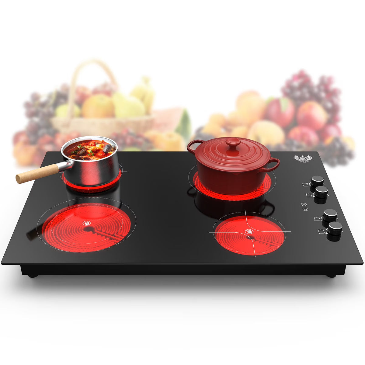 VBGK Induction Cooktop 30 inch 5 Burner Electric Hot Plate for Cooking Electric Induction Cooktop 240v, 99 Minutes Timer and Auto Shutdown Induction Burner,Child Lock