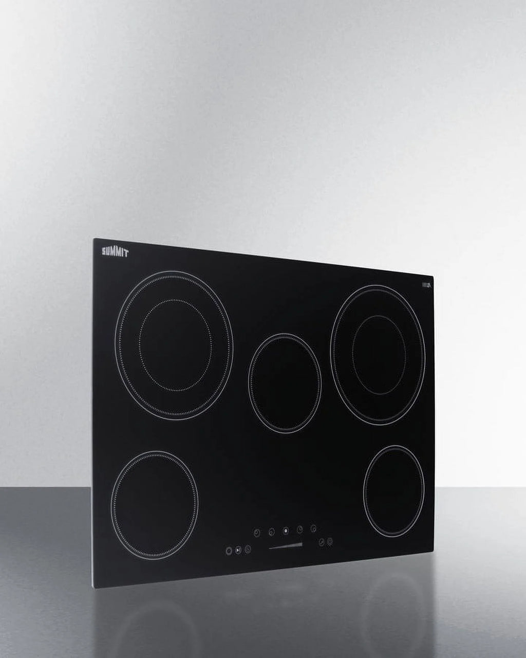 30" Wide 208-240V 5-Burner Radiant Cooktop, White