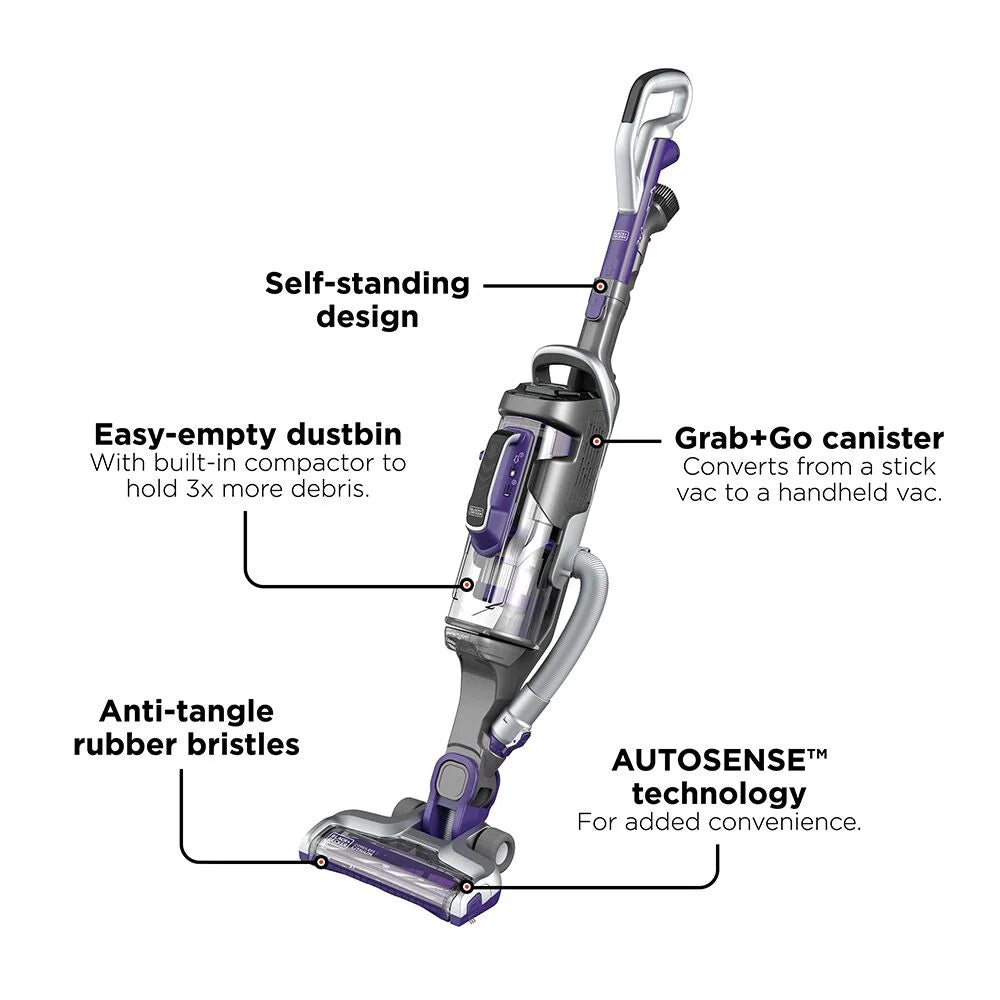 BLACK+DECKER  20V Cordless Upright Vacuum, (HCUA525JPK)