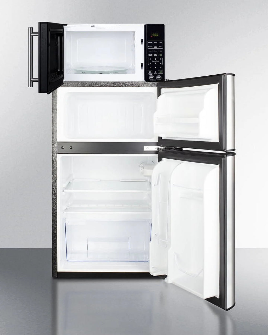 Summit Appliance 2 Door Microwave & Refrigerator-Freezer Combination with Allocator