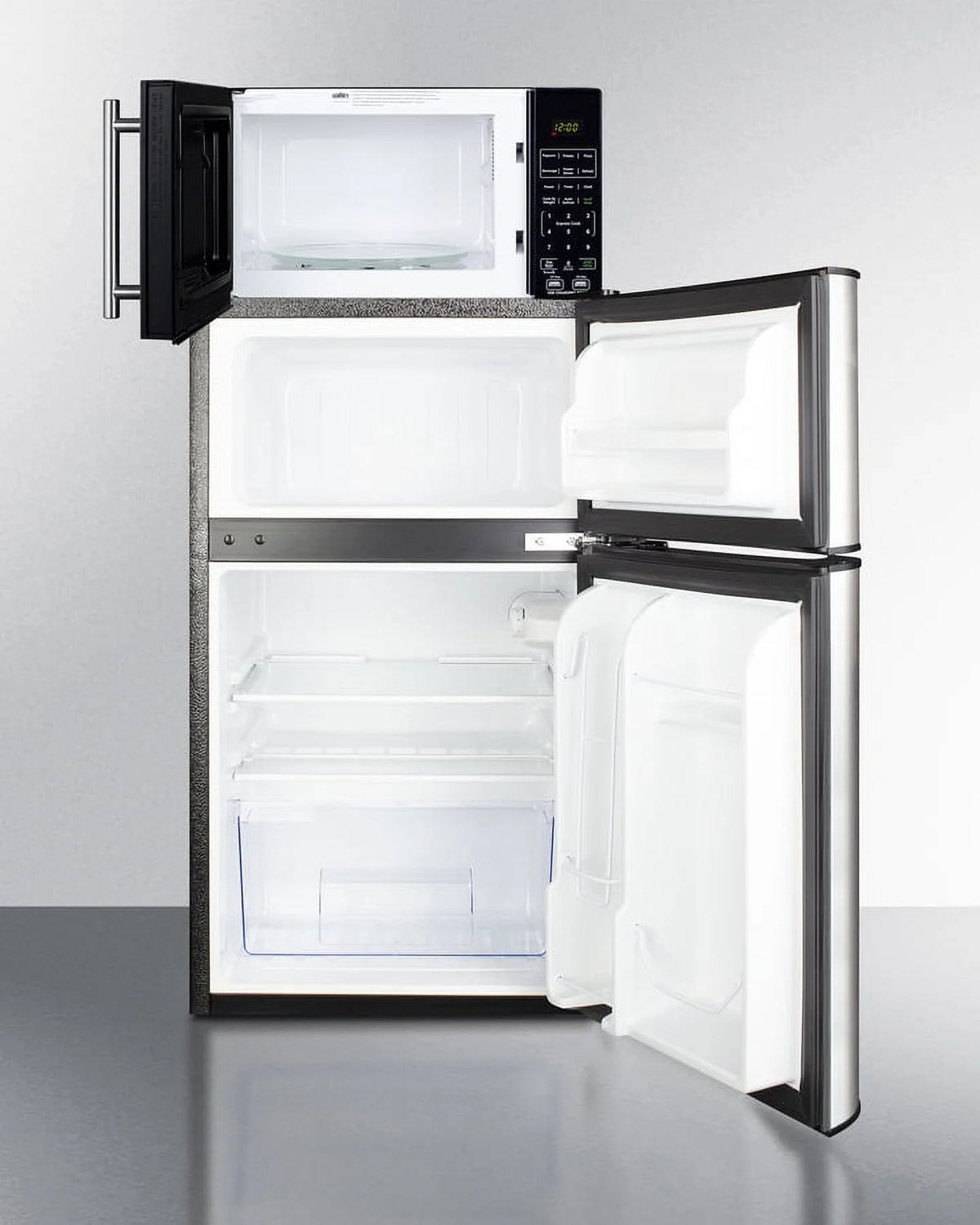 Summit Appliance 2 Door Microwave & Refrigerator-Freezer Combination with Allocator