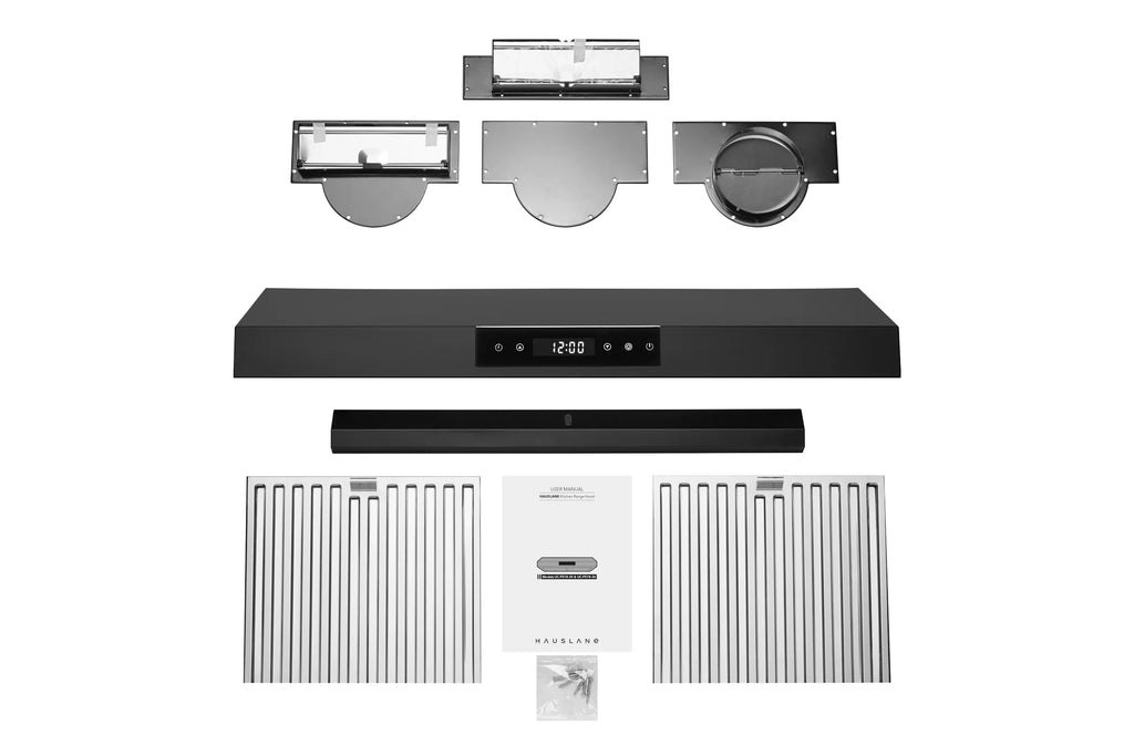 Hauslane | Chef Series PS18 30" Under Cabinet Range Hood, Matte White | 120V, Pro Performance, Touch Screen, LED Lamps, 3-Way Venting, Baffle Filters