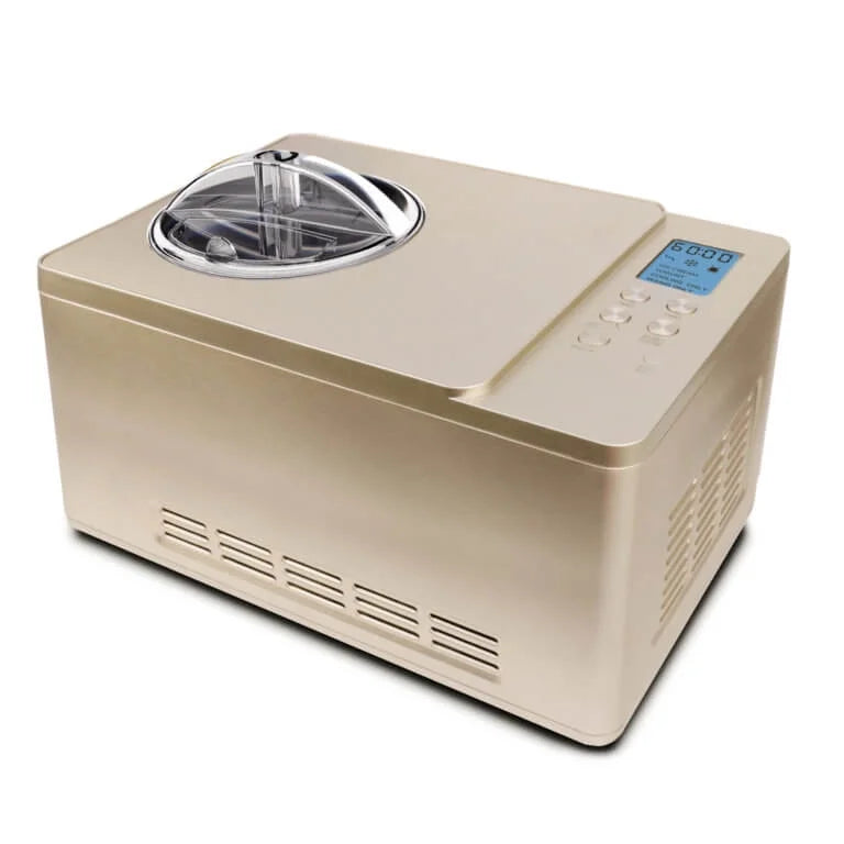 Whynter ICM-220CGY 2 Quart Capacity Automatic Compressor Ice Cream Maker & Yogurt Function with Stainless Steel Bowl in Champagne Gold