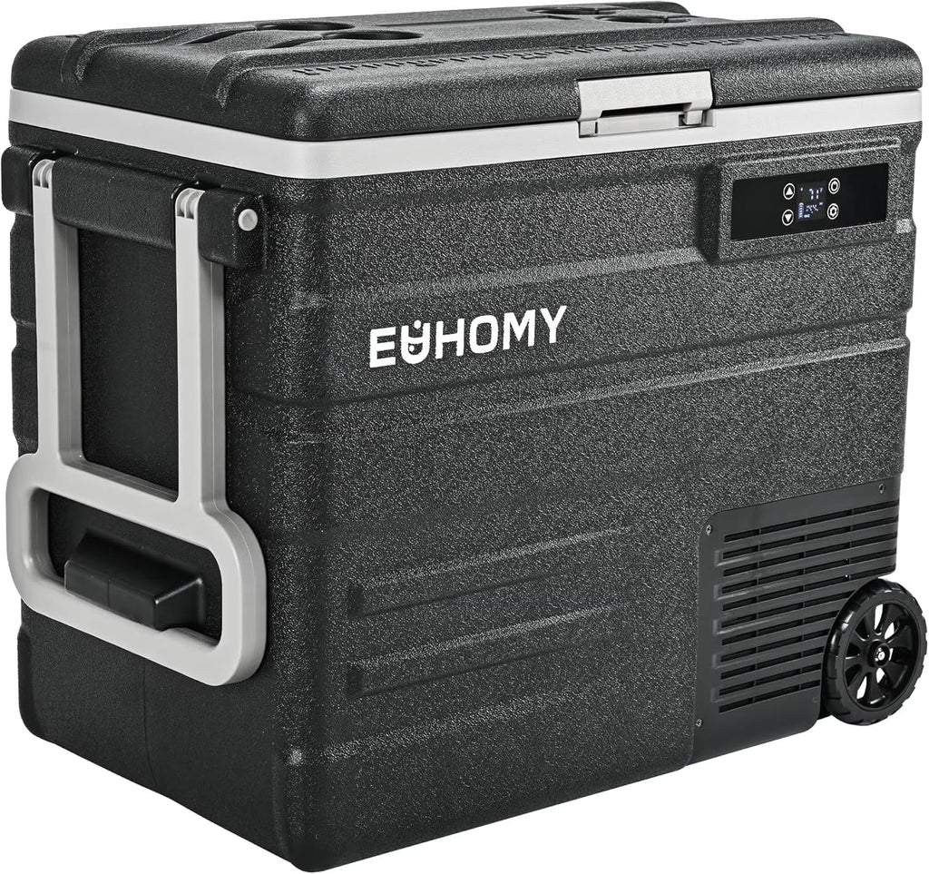 EUHOMY 12 Volt Refrigerator, 79 QT 12V Fridge, Electric Cooler 12/24V DC 110-240V AC, Car Refrigerator 0�H~68�H, 12 Volt Cooler for Camping, Trip, Truck, Boating, Outdoor.