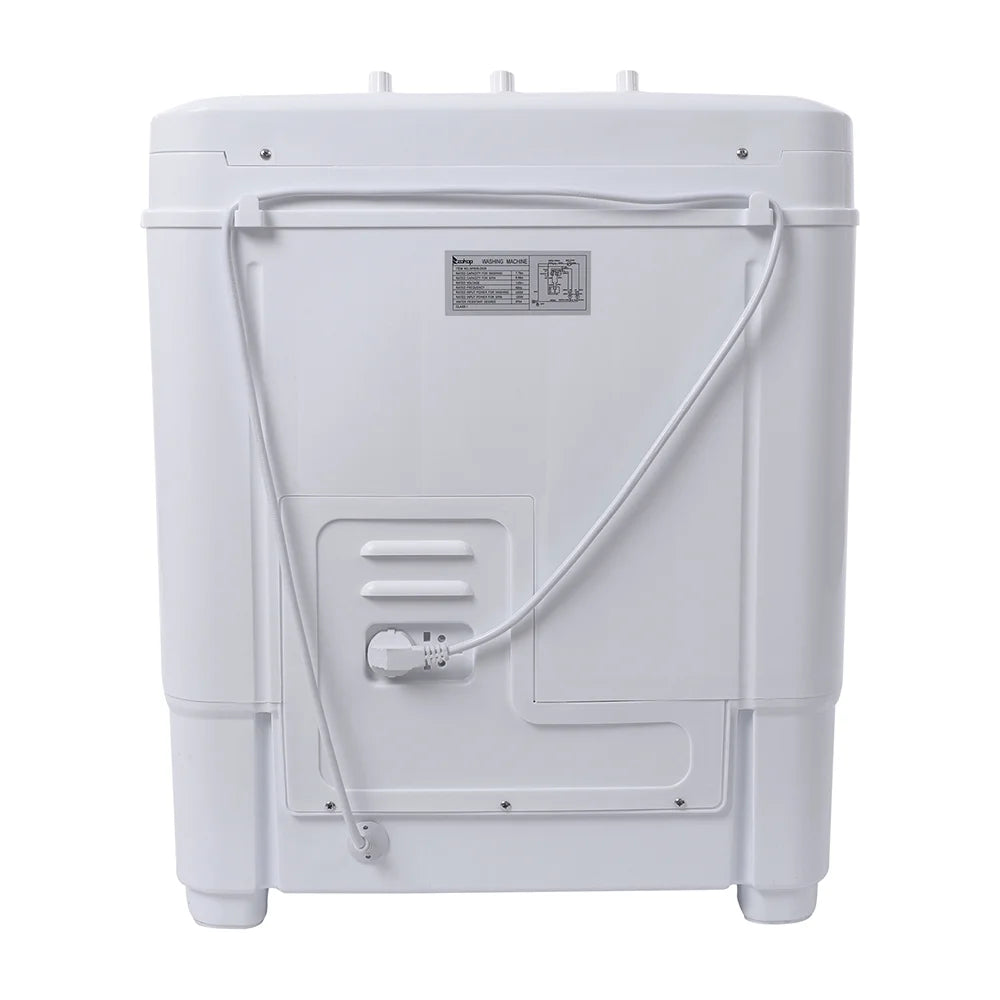Compact Twin Tub with Built-in Drain Pump XPB35-188S 14.3(7.7 6.6)lbs Semi-automatic Gray Cover Washing Machine