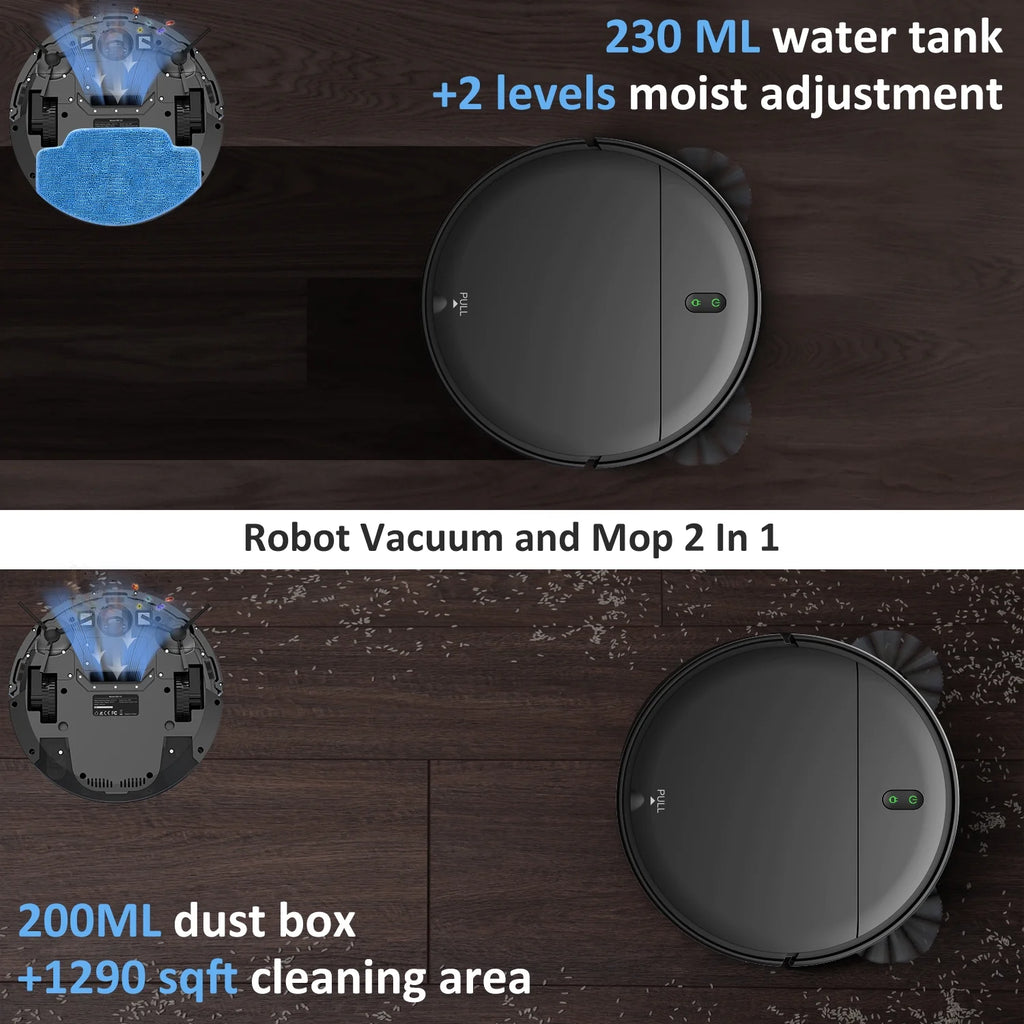 ONSON Robot Vacuum Cleaner, Robot Vacuum and Mop Combo with WIFI/Alexa for Pet Hair and Hard Floor
