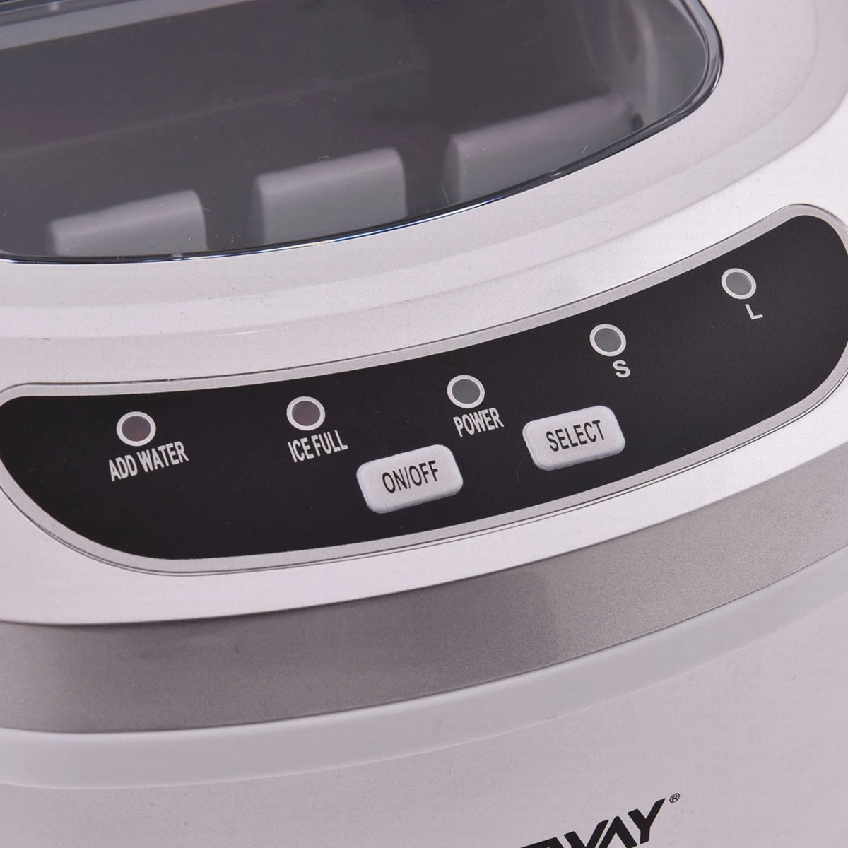 Costway Silver Portable Compact Electric Ice Maker Machine Mini Cube 26lb/Day