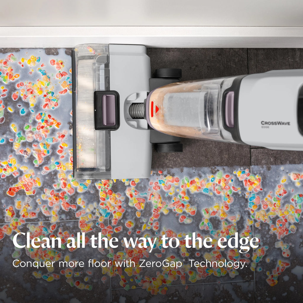 BISSELL CrossWave Edge, Corded, Multi Surface Hard Floor Cleaner Wet Dry Vacuum with Zero-Gap Edge Cleaning Technology, Self Cleaning Cycle, Pet Multi-Surface  Febreze Trial Formula, 4157