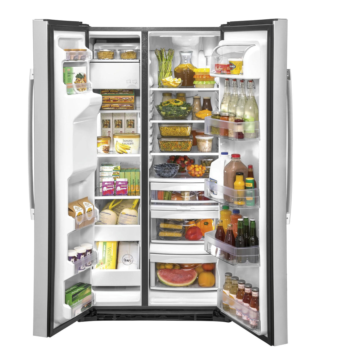 GE® Appliances 25.1 cu. ft. Fingerprint Resistant Side-by-Side Refrigerator model GSS25IYNFS