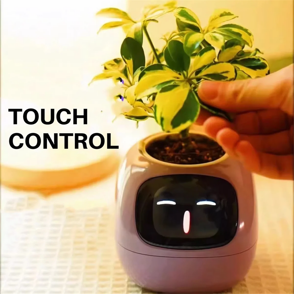 IntelligentFlowerpot Plant Robot Plant Maintenance Customization Smart Robot Rich Expression Interaction CompanionGift,A