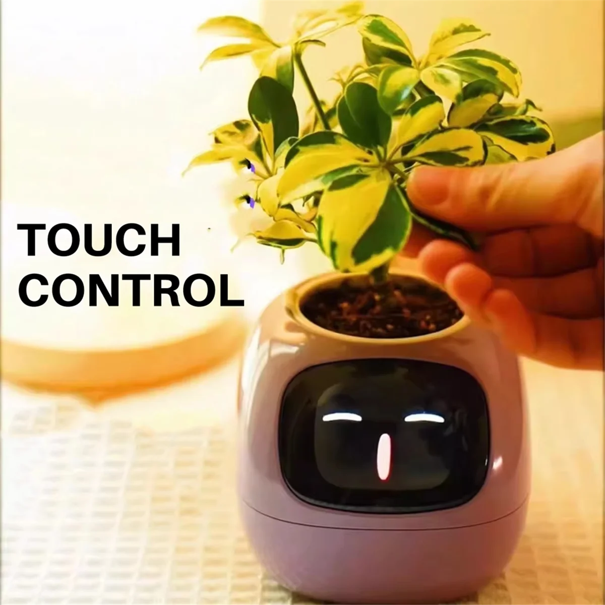 IntelligentFlowerpot Plant Robot Plant Maintenance Customization Smart Robot Rich Expression Interaction CompanionGift,A