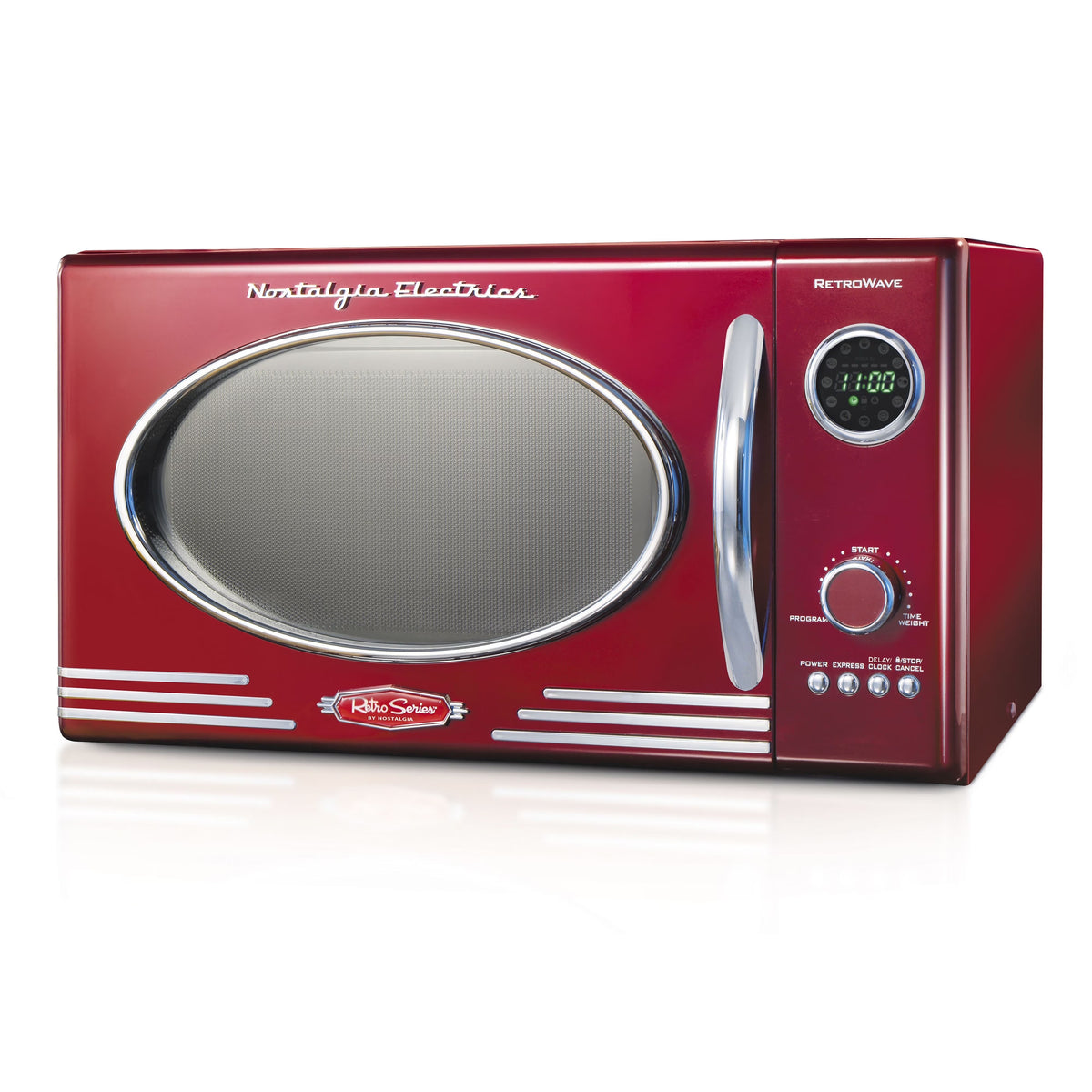 Nostalgia Retro 0.9 Cu. ft. 800-Watt Countertop Microwave Oven, Aqua