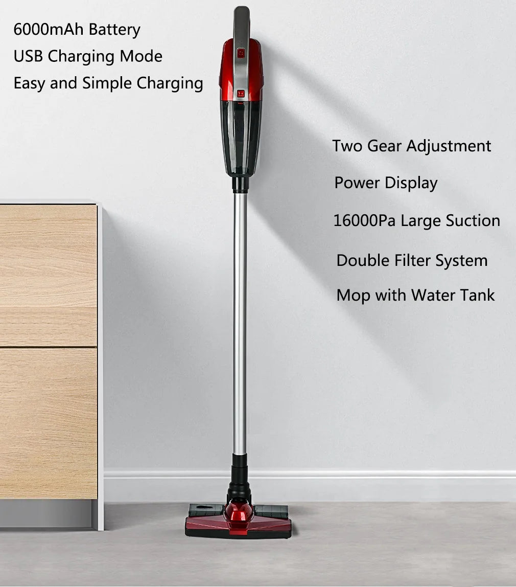 Cordless Wet Dry Vacuum Cleaner and Mop All in One, Lightweight Powerful Stick Vacuum Cleaner and Mop, One-step Cleaning, Rechargeable Upright Vacuum Cleaner for Home Hard Floor Pet Hair