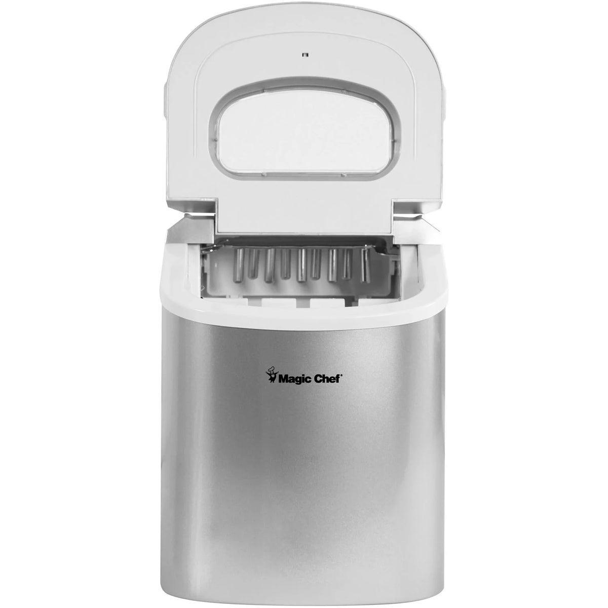 Magic Chef Brand - New Model MCIM22SV 27 lb. Capacity Portable Ice Maker (Silver) Bullet Ice Cubes