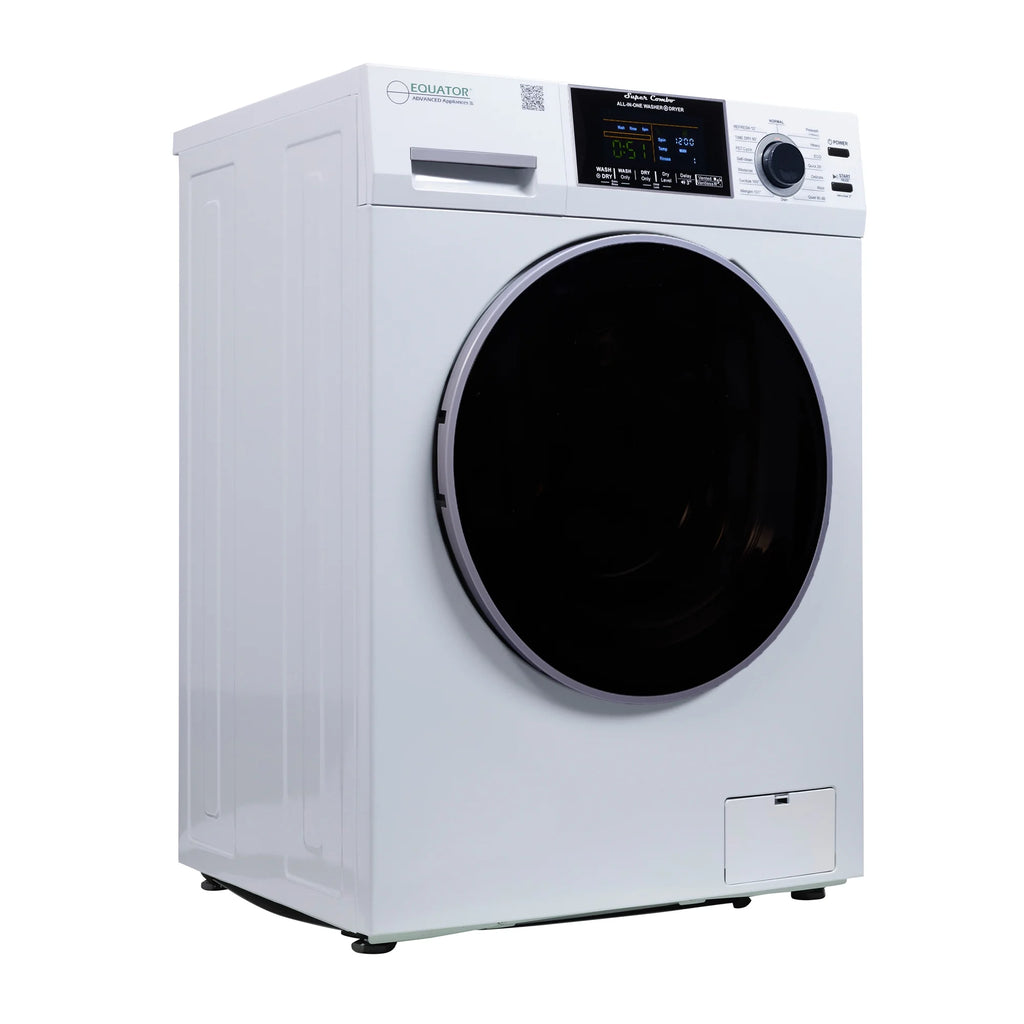Equator Combination Washer Dryer Ventless/Vented Pet cycle 1.62cf/15lbs 110V with Adjustable legs