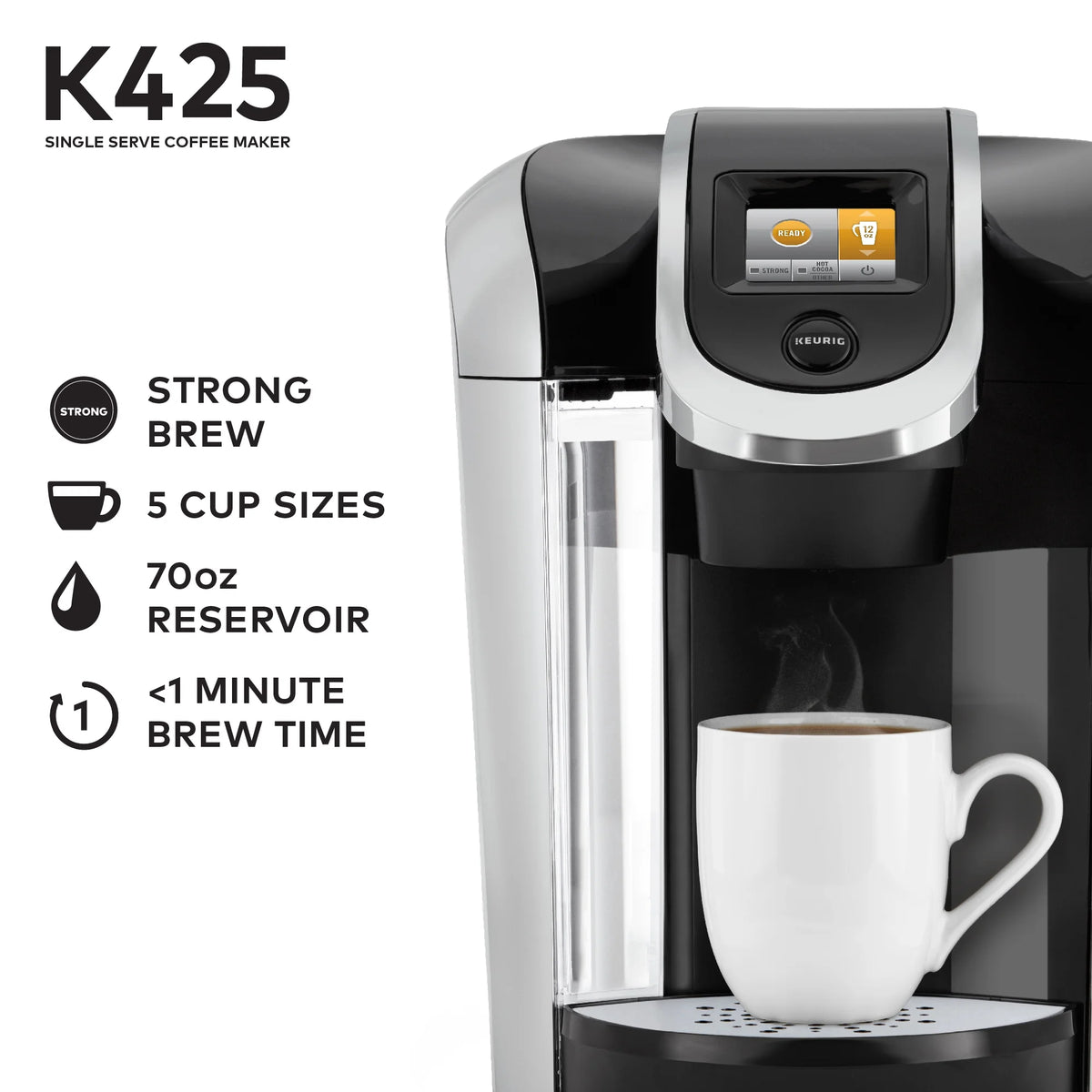 Keurig K425 Single Serve Coffee Brewer, Black
