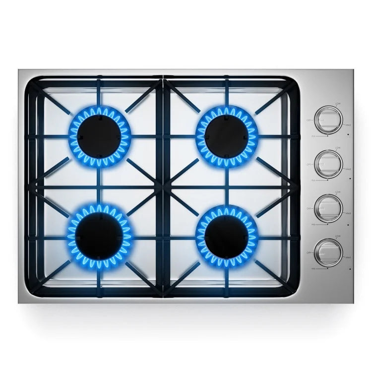 SINDA 30 Inch Gas Cooktop With Four Sealed Burners, NG/LPG Convertible, in Stainless Steel