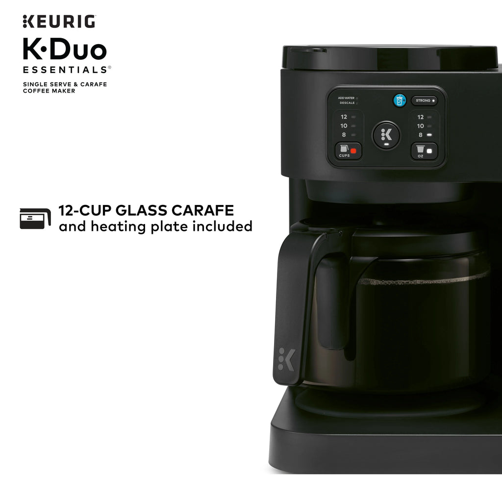 Keurig K-Duo Essentials, Hot & Iced Single-Serve K-Cup Pod Coffee Maker & Carafe,  Moonlight Grey