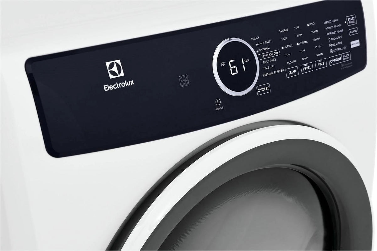 Electrolux Front Load Perfect Steam Electric Dryer with Instant Refresh, 8.0 Cu. Ft.