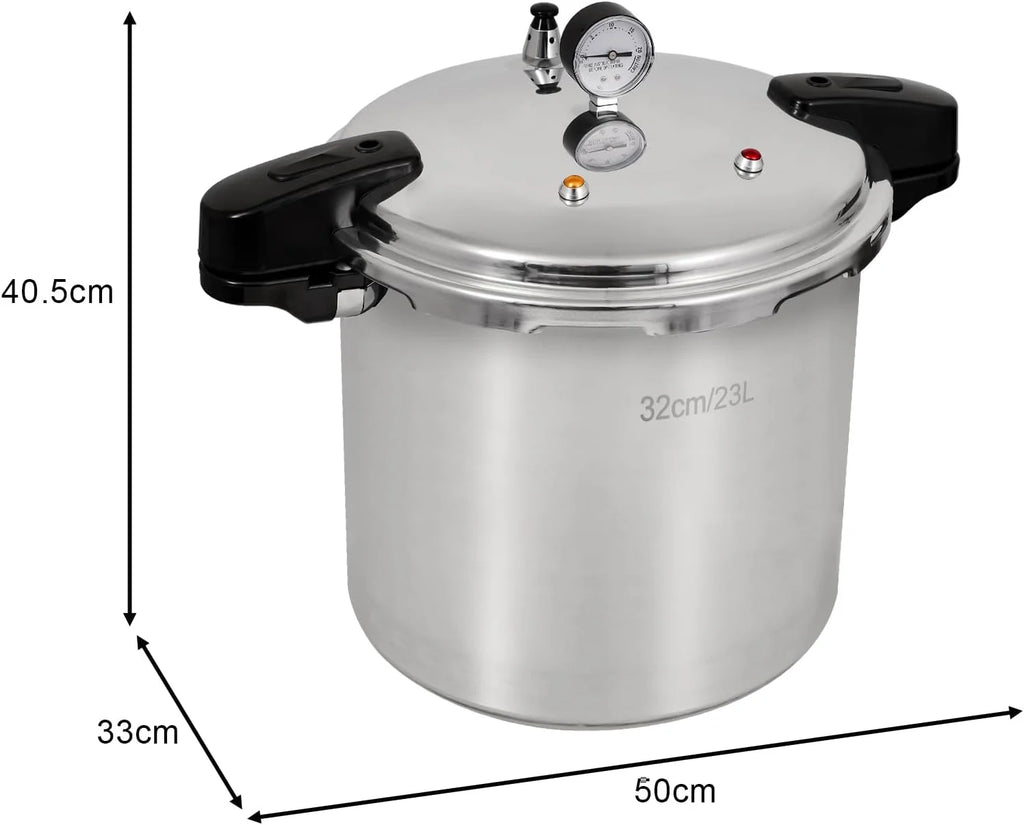 UNIFULL 24 Quart/23 Liter Pressure Cooker,Pressure Canner with Pressure Gauge,Pressure Relief Valve - 15 PSI,and Sealing Ring
