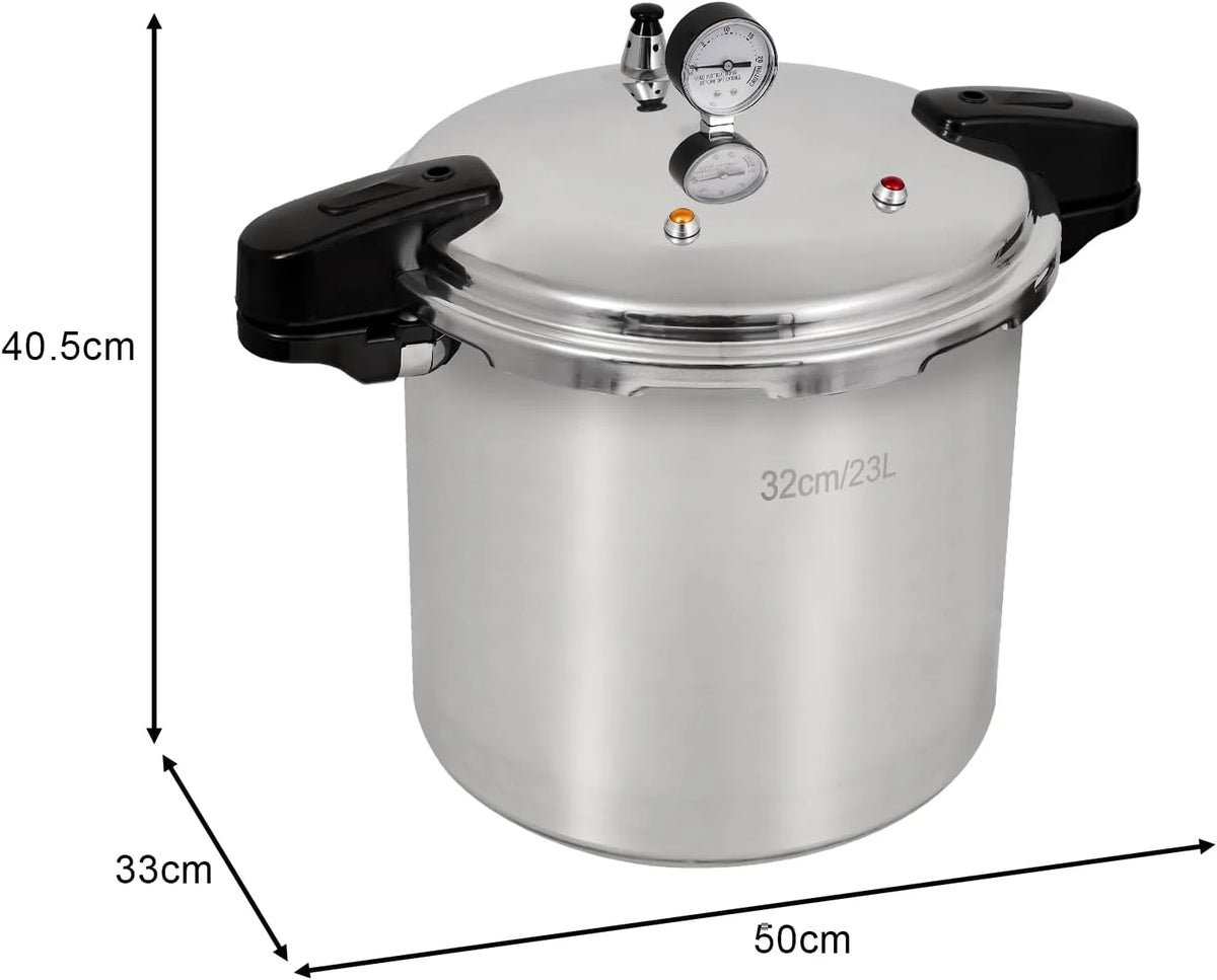 UNIFULL 24 Quart/23 Liter Pressure Cooker,Pressure Canner with Pressure Gauge,Pressure Relief Valve - 15 PSI,and Sealing Ring