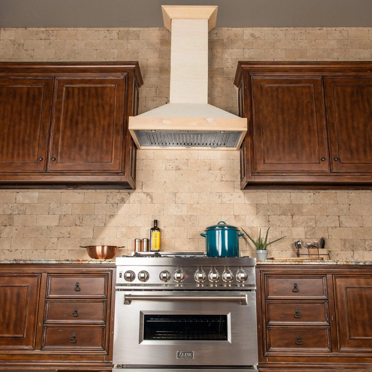 ZLINE 30 in. Unfinished Wooden Wall Mount Range Hood - Includes Motor