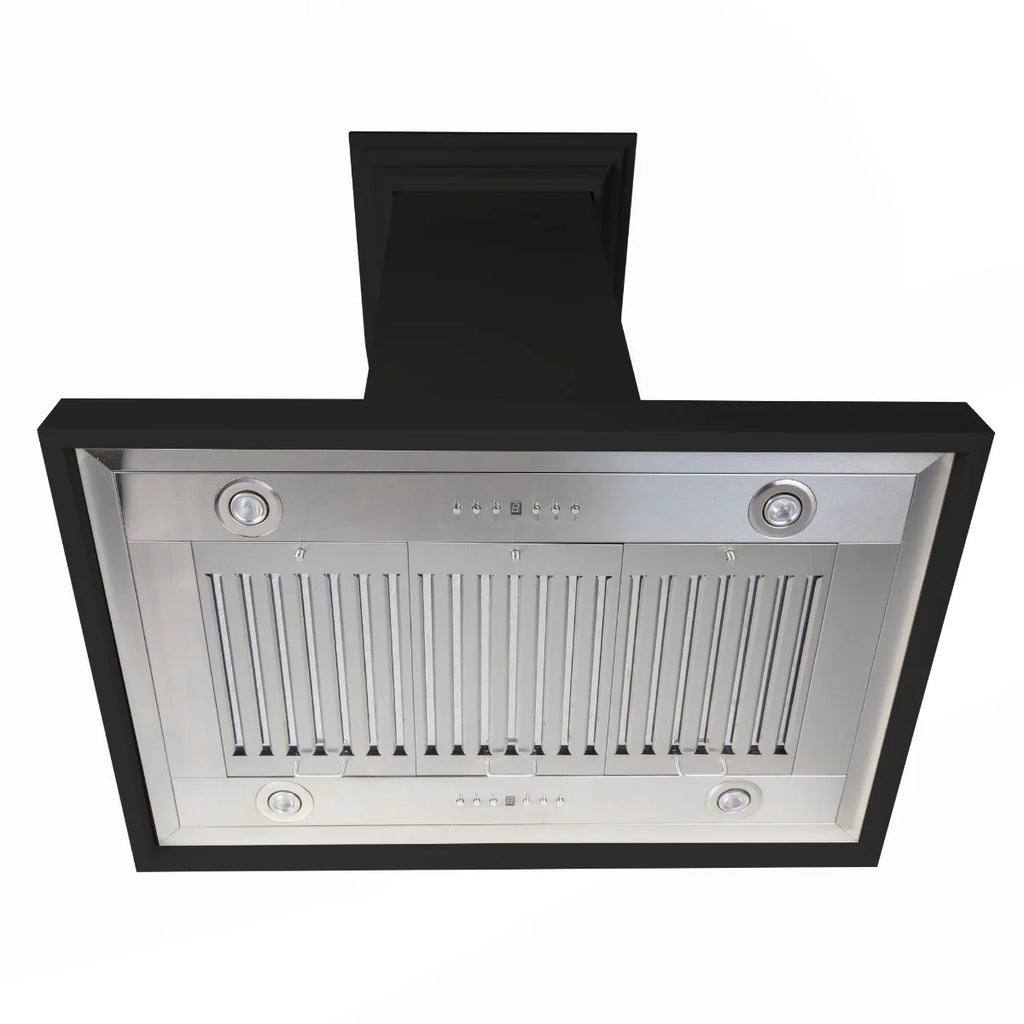 ZLINE 30 in. Wooden Island Mount Range Hood in White - Includes 760 CFM Motor