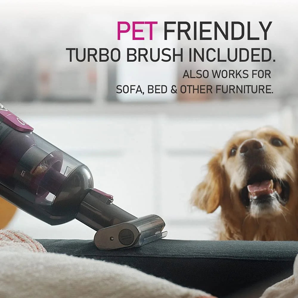 RoomieTEC Alpha Professional Upright Cordless Vacuum Cleaner, Lightweight and Bagless, with Handheld Dust Buster, Motorized Pet Brush, 22Kpa, 300W