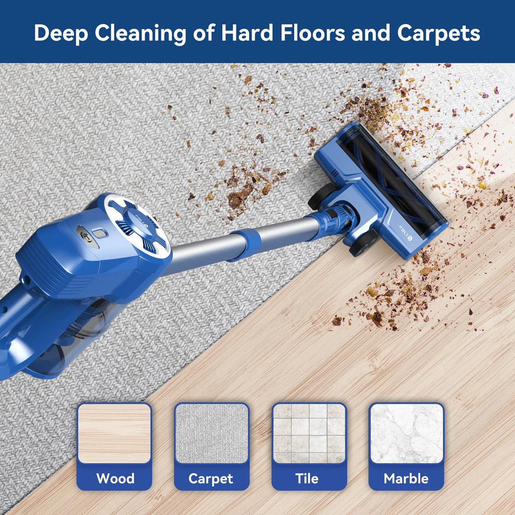 UMLo Cordless Vacuum Cleaner, 6-in-1 Stick Vacuum with 2200 mAh Battery for Home Carpet Hardwood Floor Pet Hair, N3S