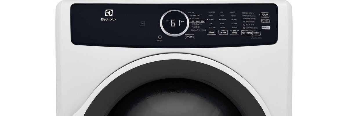 Electrolux Front Load Perfect Steam Electric Dryer with Instant Refresh, 8.0 Cu. Ft.