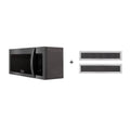 ZLINE 30" 1.5 cu. ft. Over the Range Microwave in Black Stainless Steel with Modern Handle and Set of 2 Charcoal Filters (MMWO-OTRCF-30-BS)
