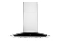Hauslane|Chef Series WM-639 30-inch Wall Mounted Range Hood | Contemporary Design Professional Suction | Dishwasher Safe Baffle Filters, 3 Speed Settings, Touch Control Panel