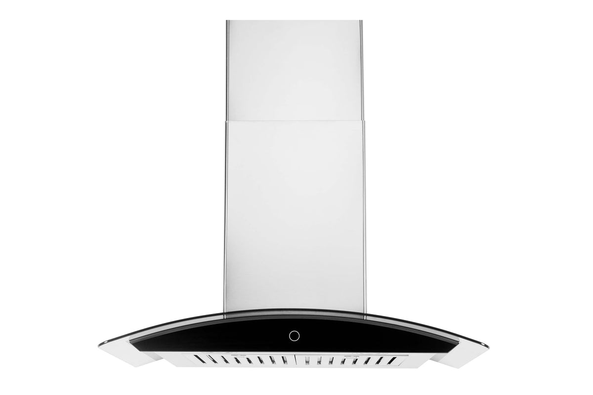 Hauslane|Chef Series WM-639 30-inch Wall Mounted Range Hood | Contemporary Design Professional Suction | Dishwasher Safe Baffle Filters, 3 Speed Settings, Touch Control Panel
