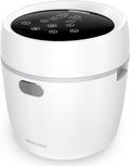 Mishcdea Small Rice Cooker 3 Cup Uncooked Mini Rice Cooker Ceramic Non-Stick Cooker Suitable for 1-2 People, Multi-Menu with Smart Touch Screen, Timer and Warmer for Quinoa, Oats and Grains