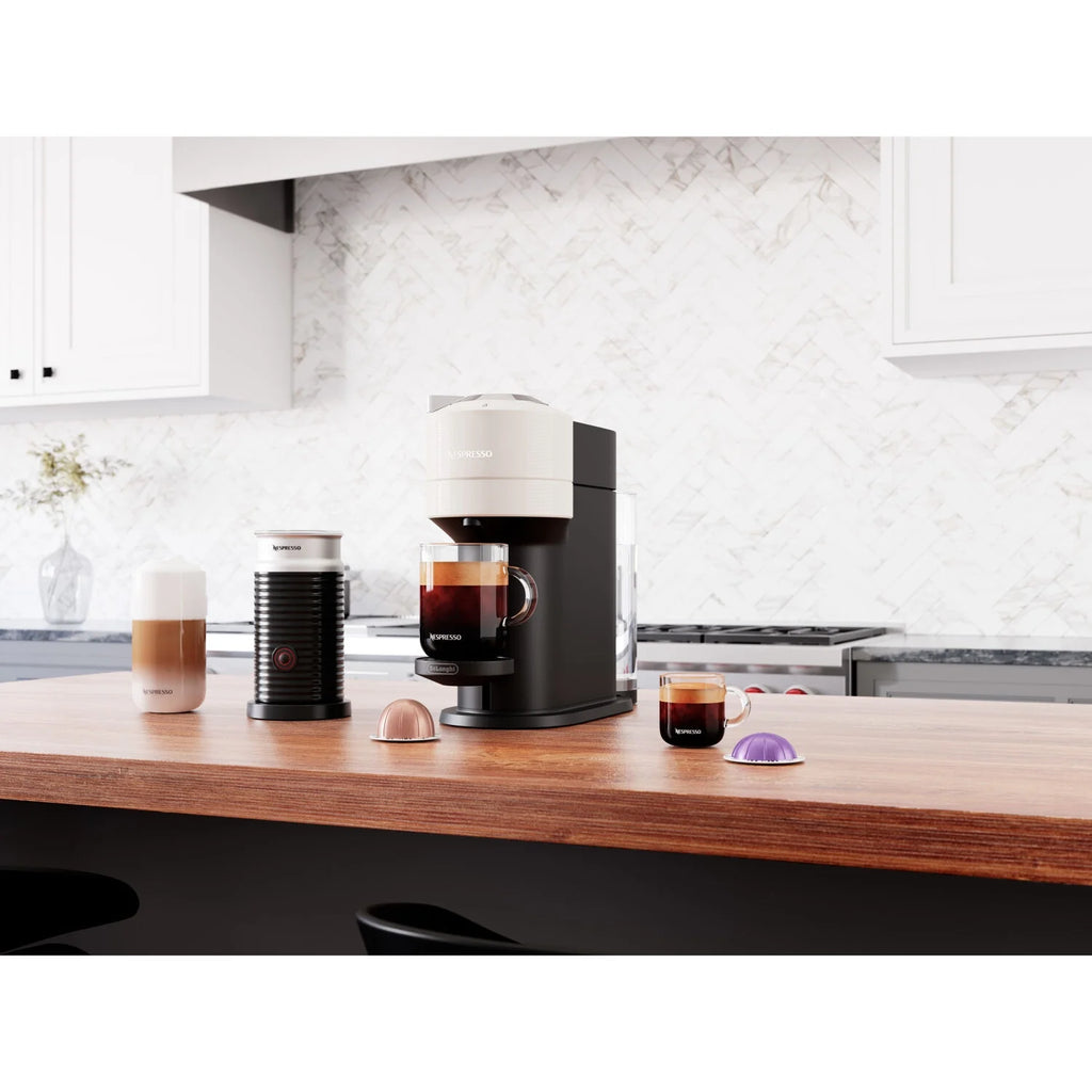 Nespresso ENV120WAE Vertuo Next Coffee and Espresso Maker, Machine + Aeroccino, White