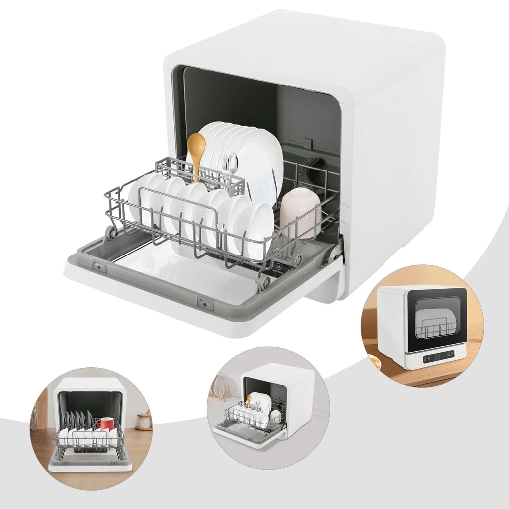 590W Modern Countertop Dishwasher, Compact Dishwasher, Household Kitchen Mini Dishwasher