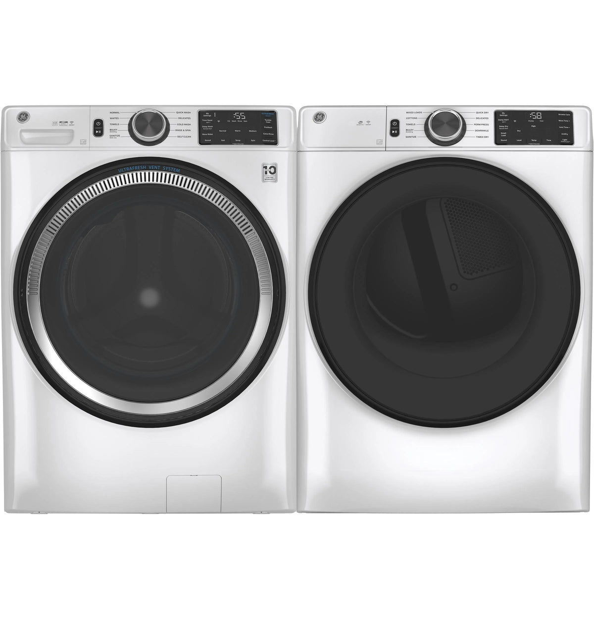 GE? 7.8 cu. ft. Capacity Smart Front Load Electric Dryer